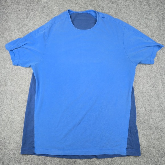 lululemon athletica Other - Lululemon Shirt Men's Large Blue Short Sleeve Athletic Performance Running Top